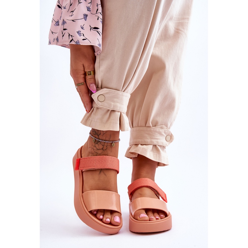 Veganske velcro-sandaler ZAXY HH285283 Orange 1
