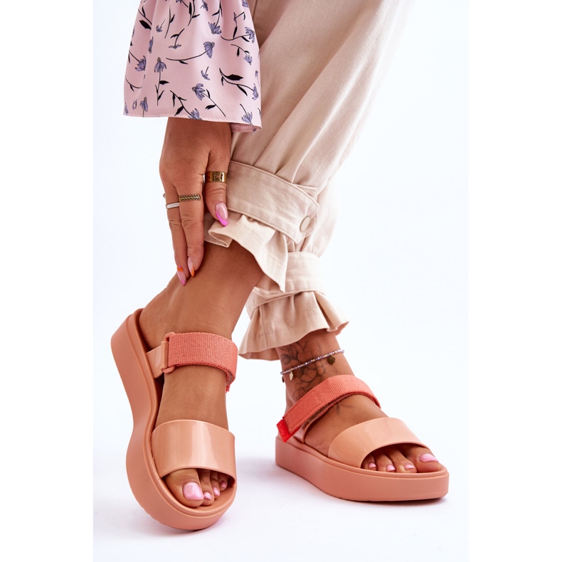 Veganske velcro-sandaler ZAXY HH285283 Orange 2