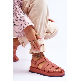 Veganske sandaler til kvinder med velcro ZAXY JJ285016 Dirty Pink lyserød 6