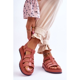 Veganske sandaler til kvinder med velcro ZAXY JJ285016 Dirty Pink lyserød 2