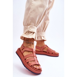Veganske sandaler til kvinder med velcro ZAXY JJ285016 Dirty Pink lyserød 3