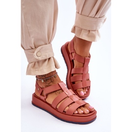 Veganske sandaler til kvinder med velcro ZAXY JJ285016 Dirty Pink lyserød 4
