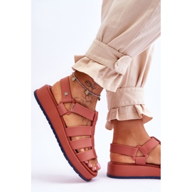Veganske sandaler til kvinder med velcro ZAXY JJ285016 Dirty Pink lyserød 7