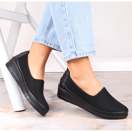 Komfortable slip-on sko til kvinder sort T.Sokolski W23-483 2