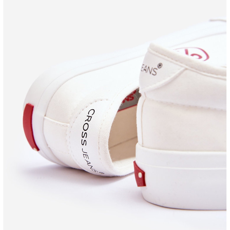 Kvinder Cross Jeans Stof Sneakers LL2R4043 Hvid 2
