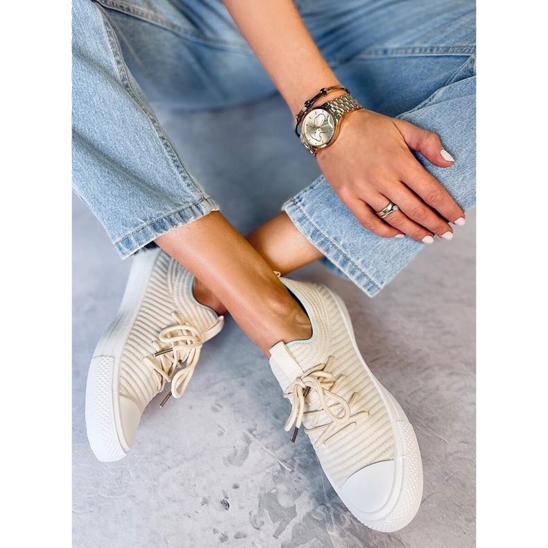 BM Bruni LT.BEIGE sokkesneakers til kvinder 2