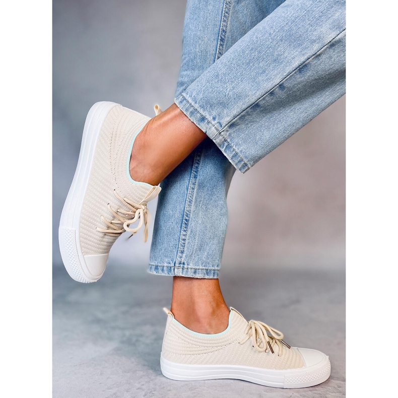 BM Bruni LT.BEIGE sokkesneakers til kvinder 1