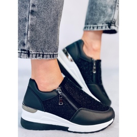 Atwood Black wedge sneakers sort 2