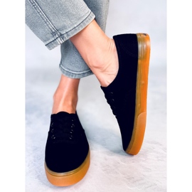 Werde Black canvas damesneakers sort 1
