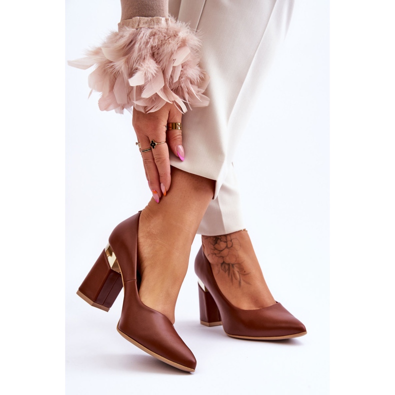 Lewski Shoes Læderpumper Lewski 3117 Brun 2