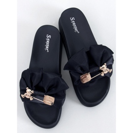 BM Bamse Sorte platform hjemmesko med bamse 1