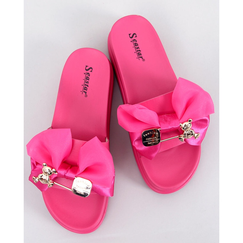 BM Teddy Fuchsia bamse platform hjemmesko lyserød 1