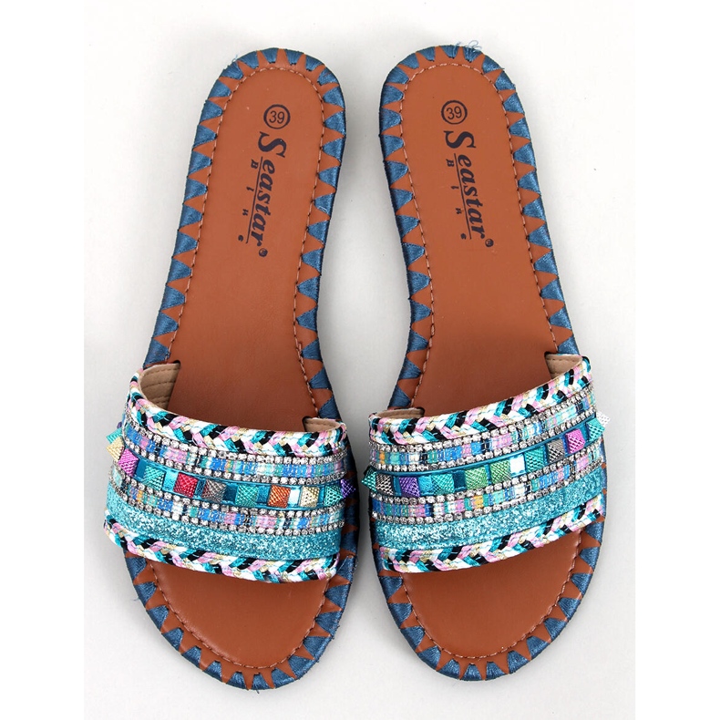 BM Morocco Blue Marrakesh hjemmesko blå 1