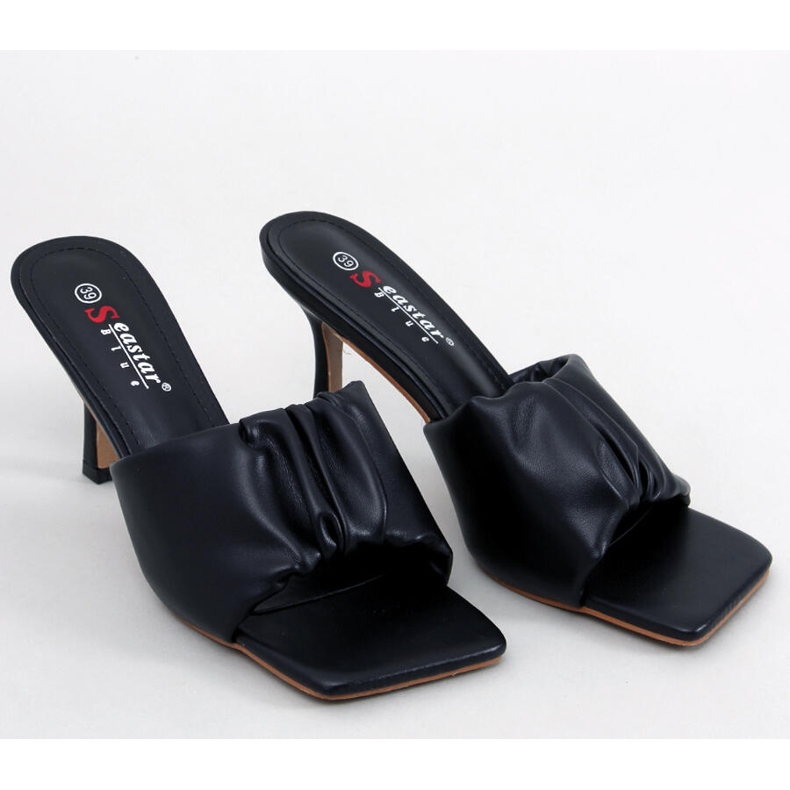Seastar Devon sorte sandaler med stilethæl 1