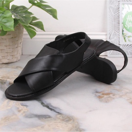 Flade slip-on sandaler til kvinder sorte Potocki YQ21024 brun 6