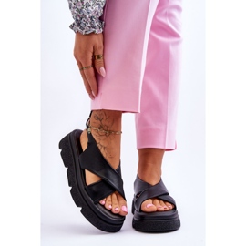PE1 Moderigtige sorte Chester Platform-sandaler 1