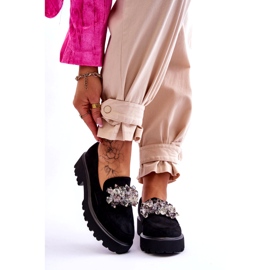 FB2 Dameudsmykkede platform loafers Sort Brenda 1