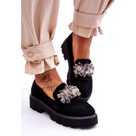 FB2 Dameudsmykkede platform loafers Sort Brenda 3