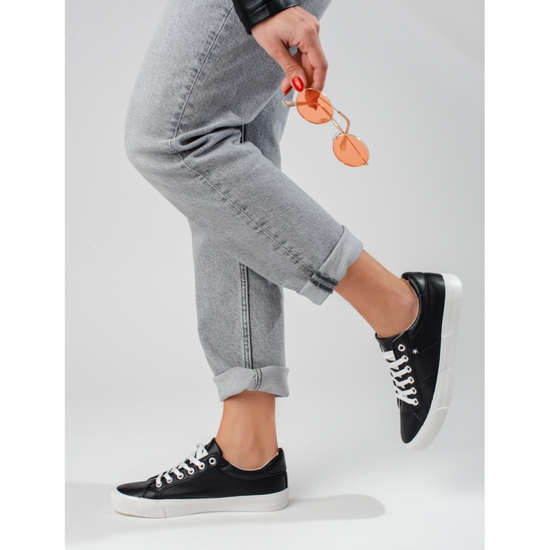 Klassiske sorte Vinceza sneakers til kvinder 2