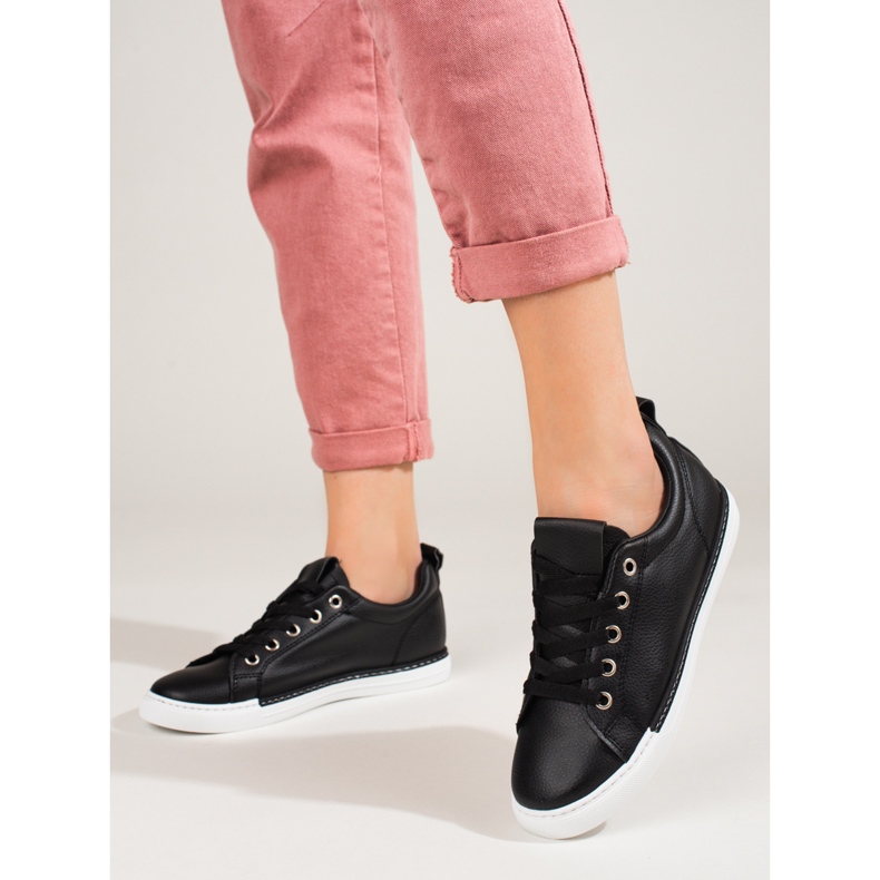 Shelovet sorte klassiske damesneakers 2