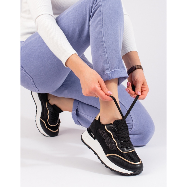 Platformssneakers til kvinder Shelovet sort 1