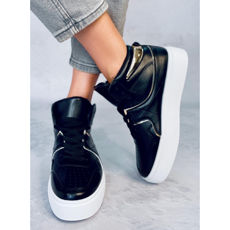 Erva Black high-top sneakers sort 2