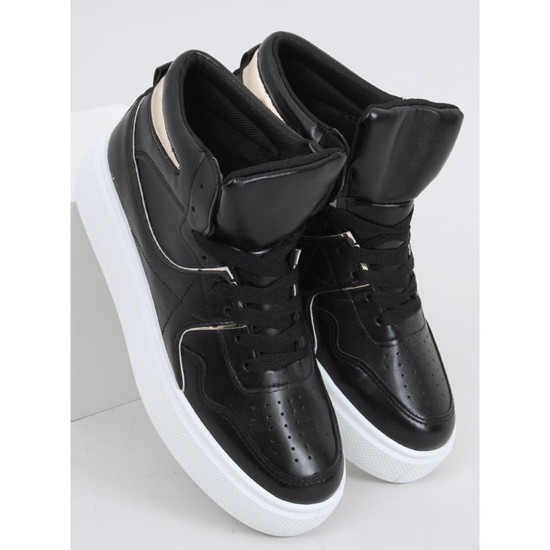 Erva Black high-top sneakers sort 1