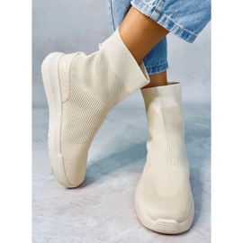 Ervin Beige sok high-top sneakers 2