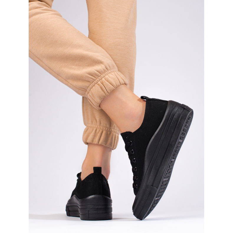 Platformssneakers til kvinder Shelovet sort 2