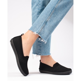Shelovet dame tekstil slip-on sneakers sort 2