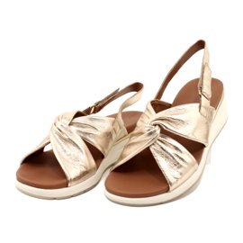 Caprice Platino metal lædersandaler 9-28300-20 959 gylden 5