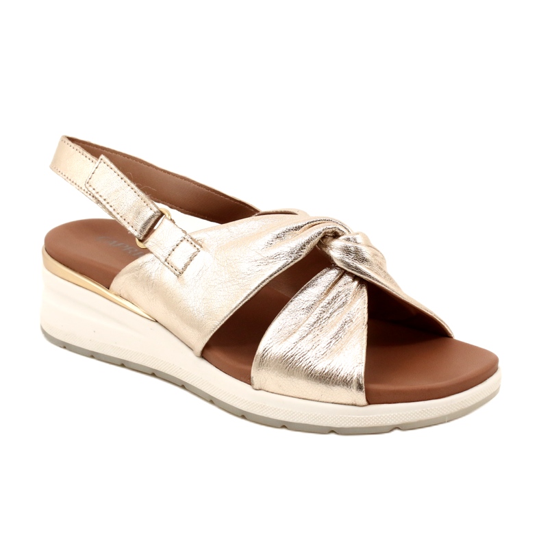 Caprice Platino metal lædersandaler 9-28300-20 959 gylden 3