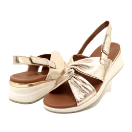 Caprice Platino metal lædersandaler 9-28300-20 959 gylden 6