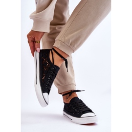 Dame blonder tekstil sneakers sort Fergo 2