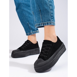 Høj platform sneakers sorte Shelovet 1