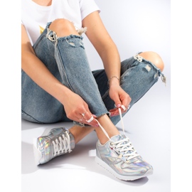 Shelovet sølv holografiske sneakers 1