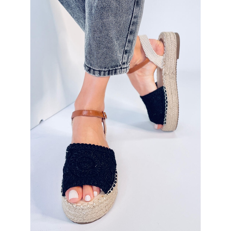 Boho Ingram Sorte espadrillesandaler 2