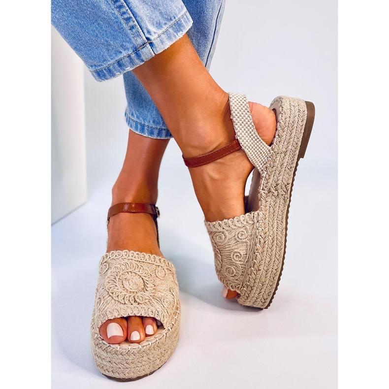 Boho Ingram Beige espadrillesandaler 1
