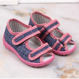 Pigens hjemmesko, sandaler, marineblå og pink Nazo lyserød 5
