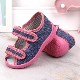 Pigens hjemmesko, sandaler, marineblå og pink Nazo lyserød 6