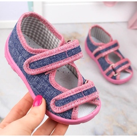 Pigens hjemmesko, sandaler, marineblå og pink Nazo lyserød 7