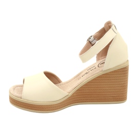 Filippo DS4507 BE Lædersandaler, beige 2