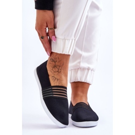 S.Barski Slip-On tekstil sneakers til kvinder Sort Lilis 1