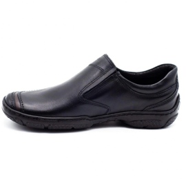 Joker Mænds læder loafers 213 sort 1
