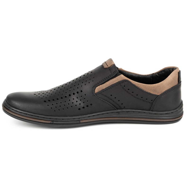 Polbut Herre Brogues 401 sommer sort 2