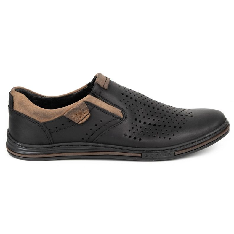 Polbut Herre Brogues 401 sommer sort 1