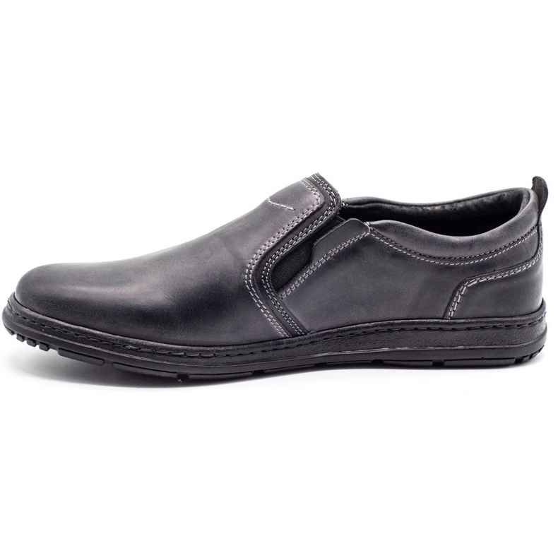 Joker Grå mænds læder loafers 535 1
