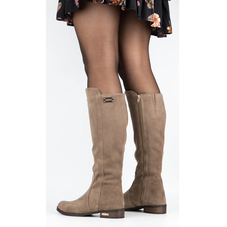 Olivier Moderigtige støvler Klara beige 2