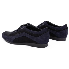 Polbut Herresko 2101P marineblå nubuck med sort 1