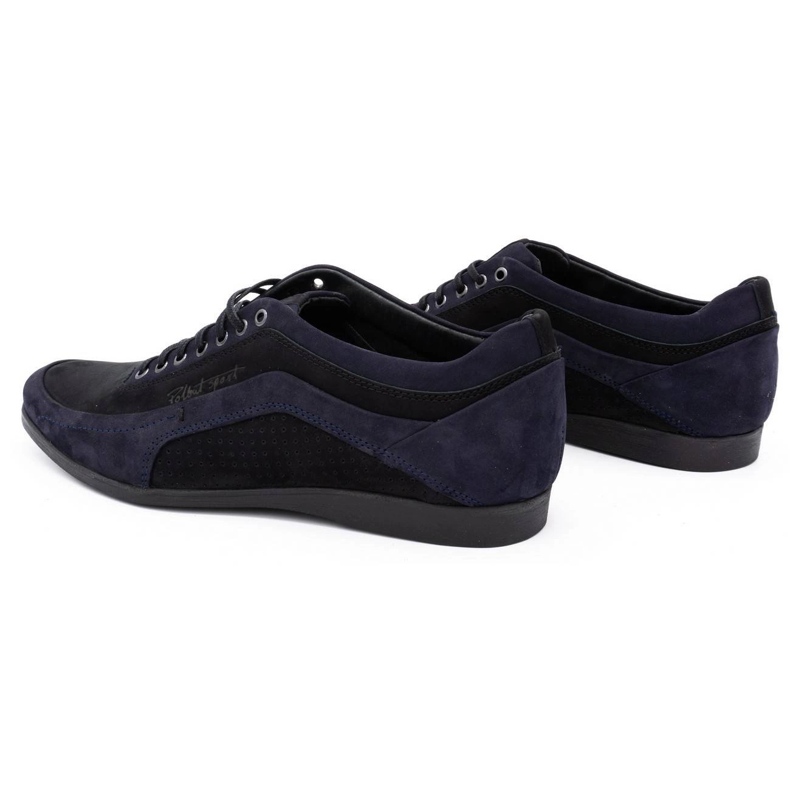 Polbut Herresko 2101P marineblå nubuck med sort 1